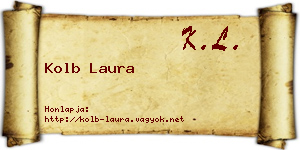 Kolb Laura névjegykártya